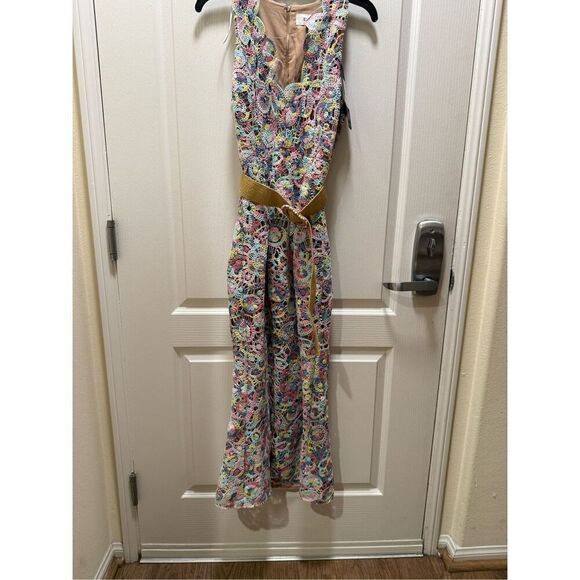 ELLIATT Rue Crochet Midi Dress - Pastel Multi cocktail Dinner Dress size S NWT - Picture 8 of 9